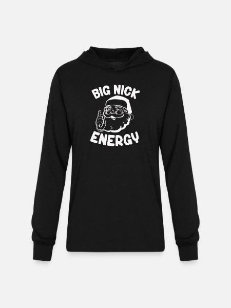 Big Nick Energy - Unisex Long Sleeve Hoodie Shirt - black