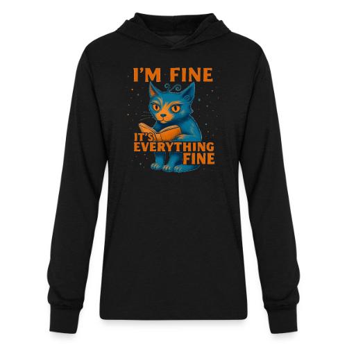 Funny Cat I’m Fine It’s Everything Fine– Retro tee - Unisex Long Sleeve Hoodie Shirt