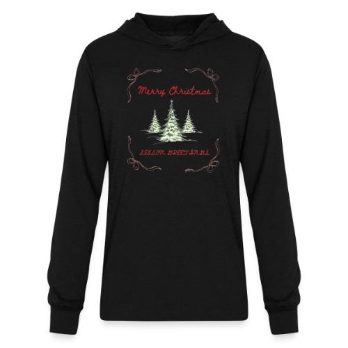 Beautiful Green Christmas Tree Graphic - Unisex Long Sleeve Hoodie Shirt