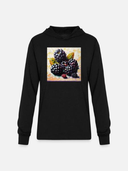 Big or berries? - Unisex Long Sleeve Hoodie Shirt - black