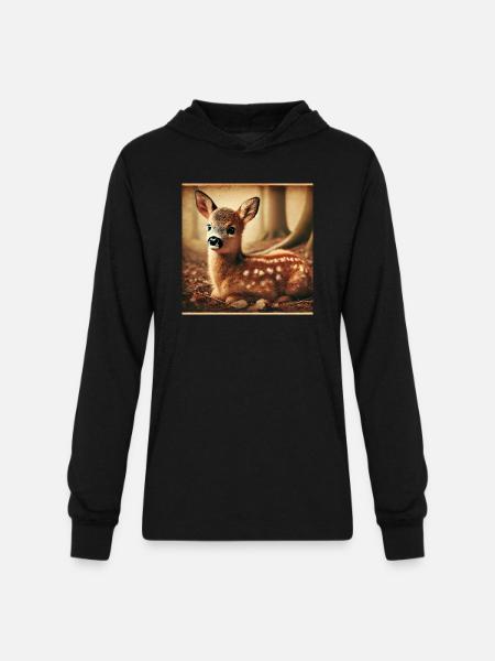 A relative of Bambi - Unisex Long Sleeve Hoodie Shirt - black