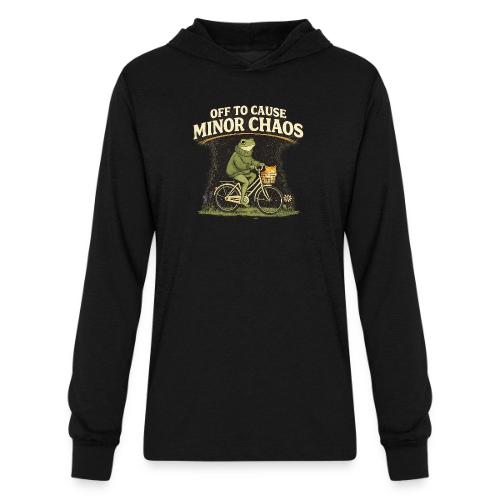 Minor Chaos Vintage Frog and Cat on Bicycle - Unisex Long Sleeve Hoodie Shirt