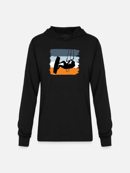 Kite Surfing Gift Kite - Unisex Long Sleeve Hoodie Shirt - black