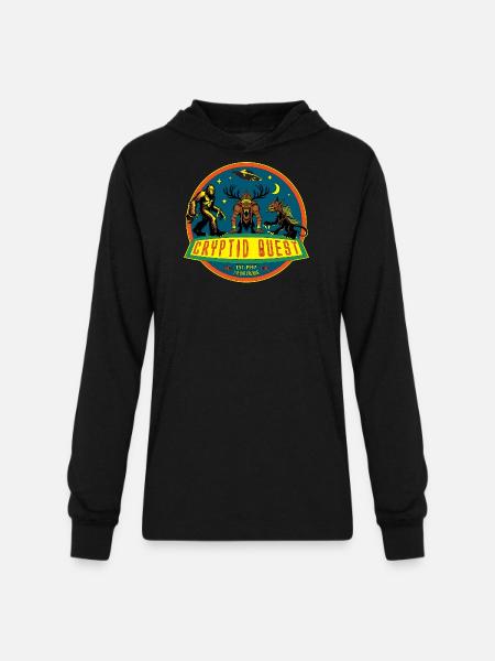 Cryptid Quest - Unisex Long Sleeve Hoodie Shirt - black