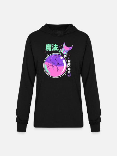 Poison Magicat - Unisex Long Sleeve Hoodie Shirt - black
