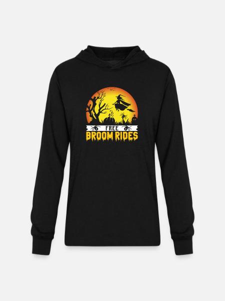 Free broom rides - Unisex Long Sleeve Hoodie Shirt - black