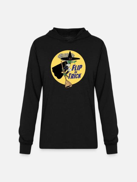 Witch Skater - Unisex Long Sleeve Hoodie Shirt - black