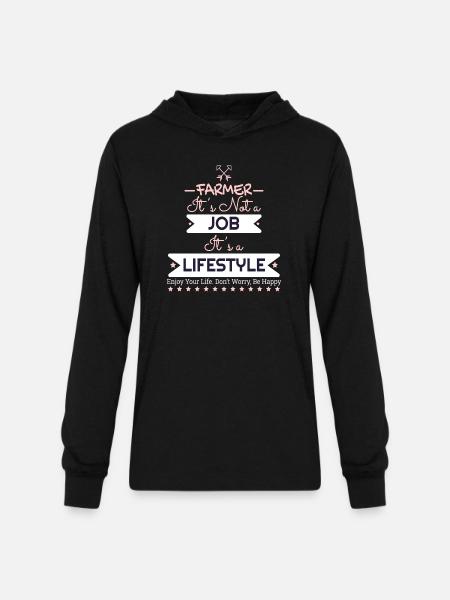 FARMER - Unisex Long Sleeve Hoodie Shirt - black
