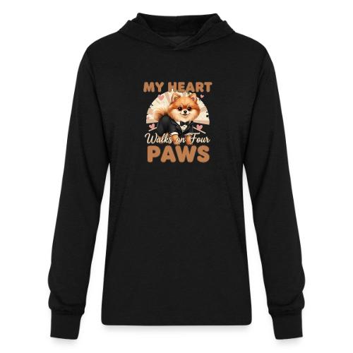 My Heart Walks on Four Paws – Pomeranian tee - Unisex Long Sleeve Hoodie Shirt