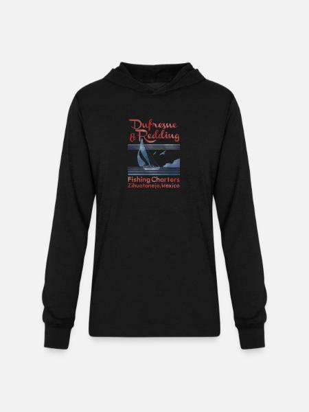 Dufresne and Redding Fishing Charters - Unisex Long Sleeve Hoodie Shirt - black