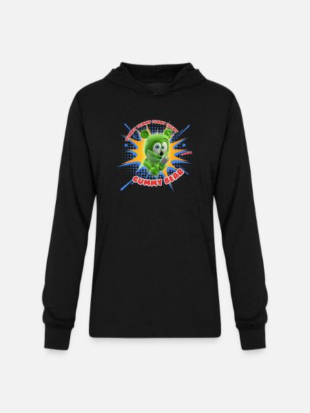 Funny Lucky Gummy Bear - Unisex Long Sleeve Hoodie Shirt - black