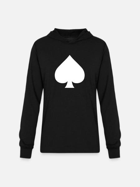 Spades - Unisex Long Sleeve Hoodie Shirt - black