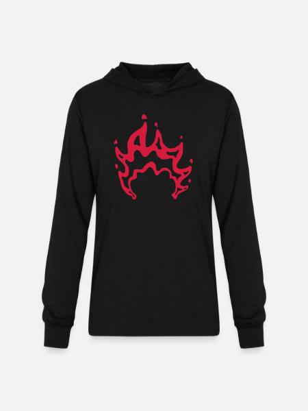 bonfire flames cool design - Unisex Long Sleeve Hoodie Shirt - black