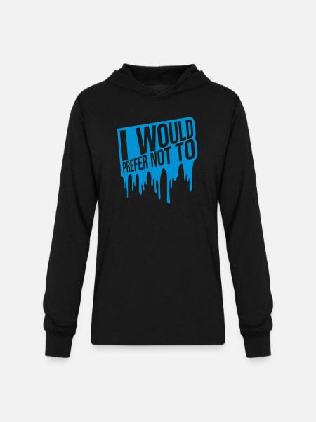 I prefer not to - Unisex Long Sleeve Hoodie Shirt - black