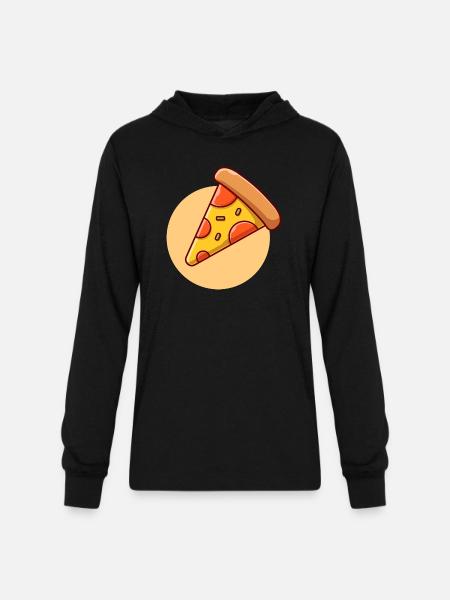 Slice Of Pizza - Unisex Long Sleeve Hoodie Shirt - black