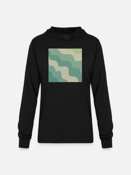 Camo Waves retro - Unisex Long Sleeve Hoodie Shirt - black