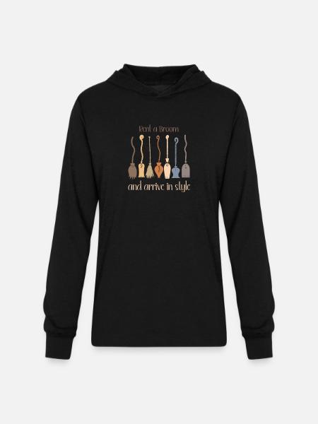 Rent a broom - Unisex Long Sleeve Hoodie Shirt - black