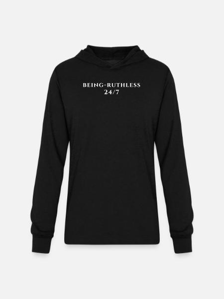Being Ruthless 247 - Unisex Long Sleeve Hoodie Shirt - black