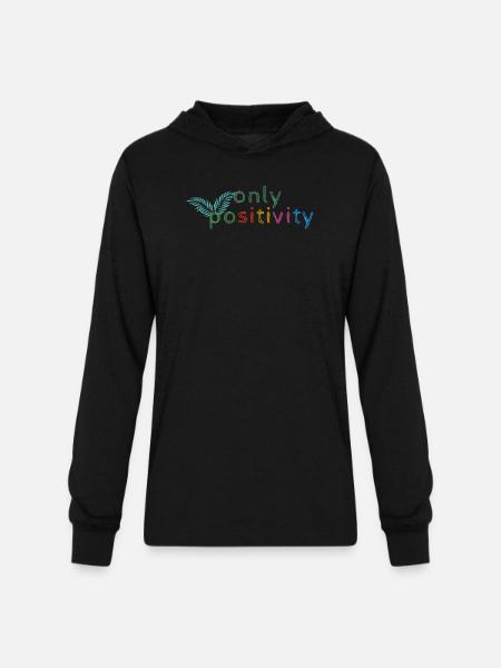 Only Positivity - Unisex Long Sleeve Hoodie Shirt - black