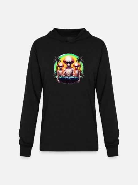 miami aliens - Unisex Long Sleeve Hoodie Shirt - black