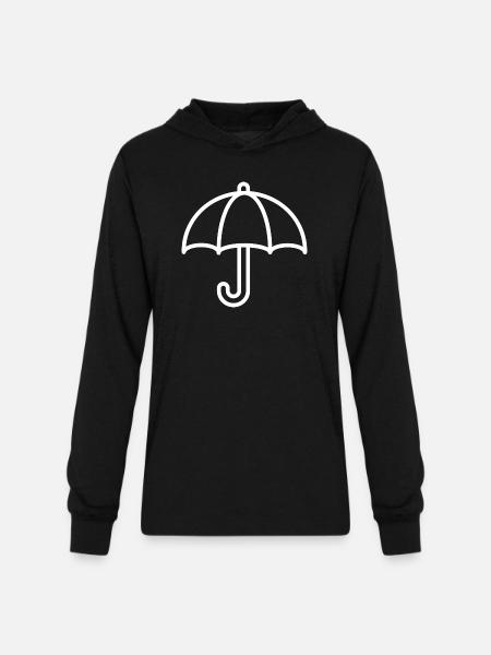 umbrellas - Unisex Long Sleeve Hoodie Shirt - black