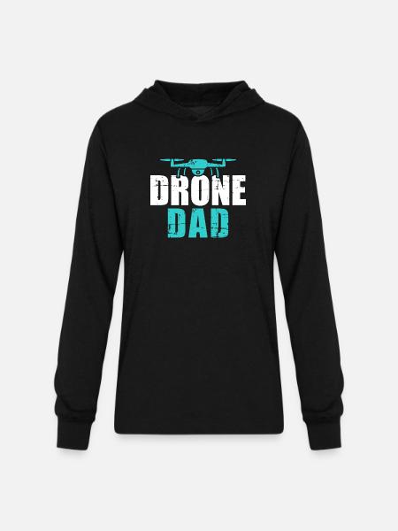 Drone dad - Unisex Long Sleeve Hoodie Shirt - black