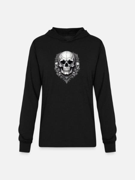 Skull faces - Unisex Long Sleeve Hoodie Shirt - black