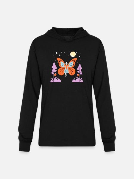 Pumpkin Fairy Moonlight - Unisex Long Sleeve Hoodie Shirt - black