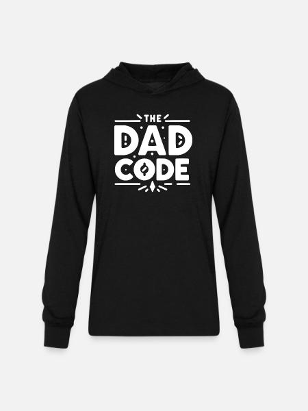 The Dad Code - Unisex Long Sleeve Hoodie Shirt - black