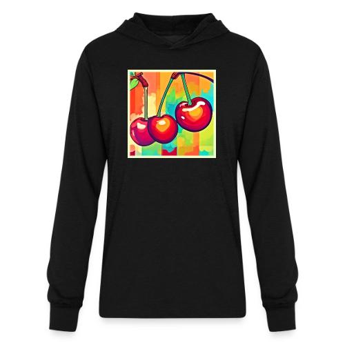 Vibrant Cherry Art - Unisex Long Sleeve Hoodie Shirt