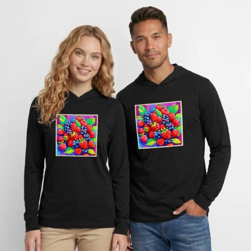 Fresh Berry Bounty - Unisex Long Sleeve Hoodie Shirt