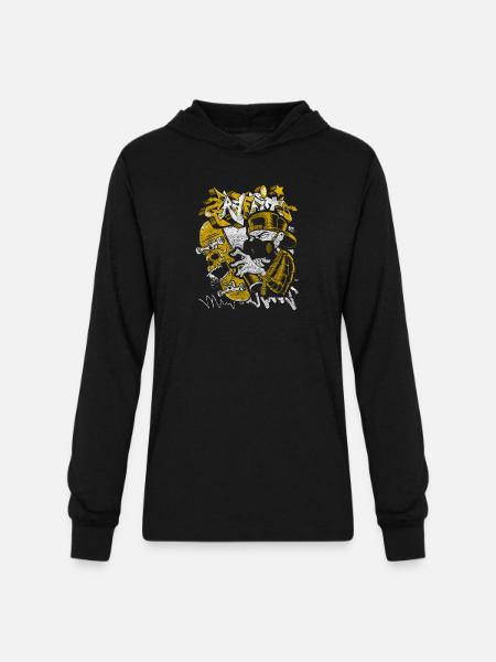 Spray Can Style Scene - Unisex Long Sleeve Hoodie Shirt - black