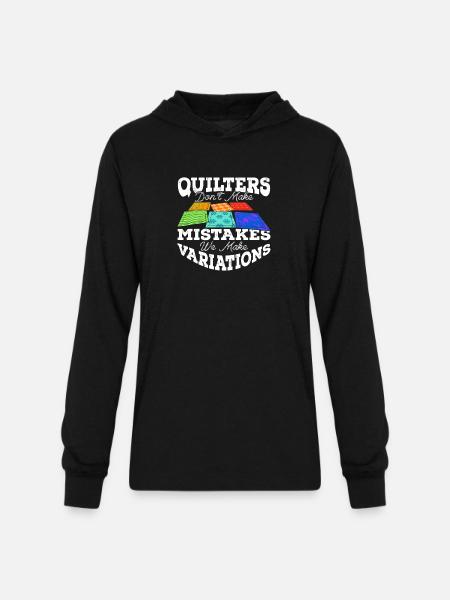 Quilting - Unisex Long Sleeve Hoodie Shirt - black