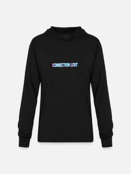 Connection Lost - Unisex Long Sleeve Hoodie Shirt - black