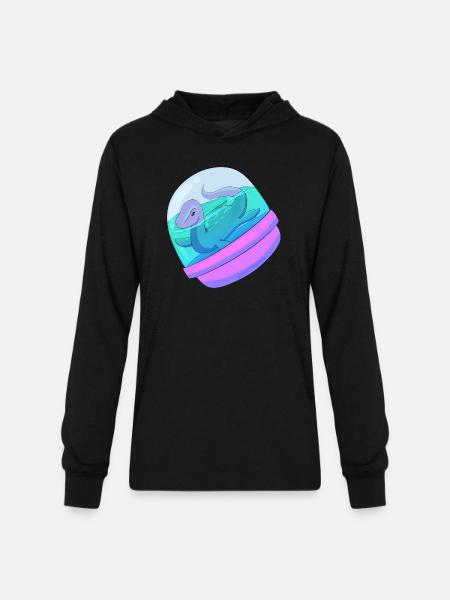 Capsule Cryptids Nessie - Unisex Long Sleeve Hoodie Shirt - black