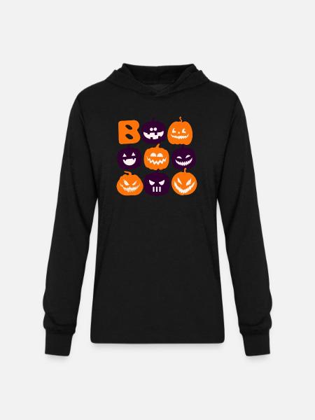 Boo - Unisex Long Sleeve Hoodie Shirt - black