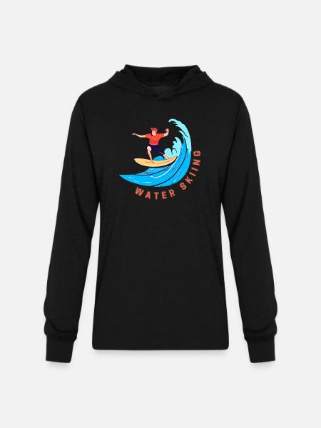 skiing On the water - Unisex Long Sleeve Hoodie Shirt - black