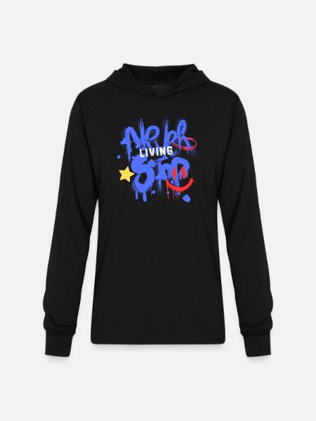 Living - Unisex Long Sleeve Hoodie Shirt - black