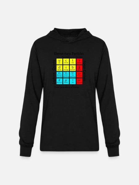 Elementary Particles - Unisex Long Sleeve Hoodie Shirt - black