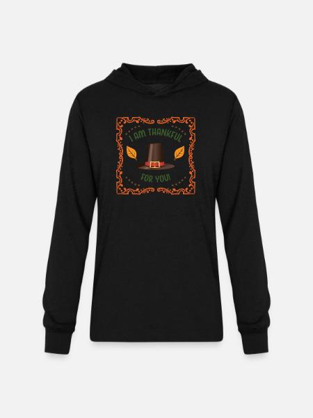 Thankfulness - Unisex Long Sleeve Hoodie Shirt - black