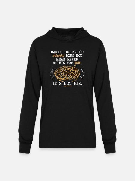 Equality Pie - Unisex Long Sleeve Hoodie Shirt - black