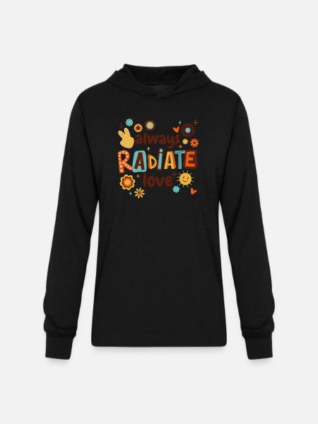 Always Radiate Love - Unisex Long Sleeve Hoodie Shirt - black