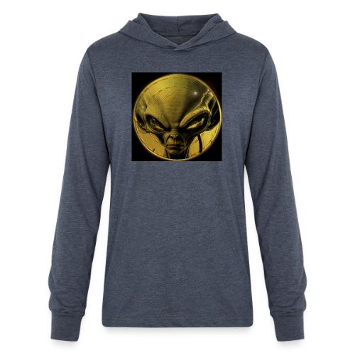 PulseChainAlien Face black no alien - Unisex Long Sleeve Hoodie Shirt