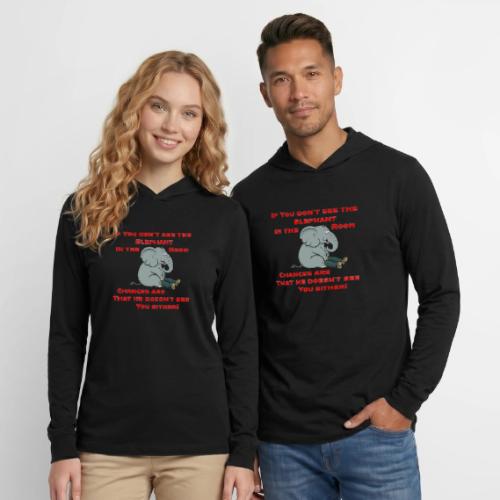 Elephant in the Room Meme - Unisex Long Sleeve Hoodie Shirt
