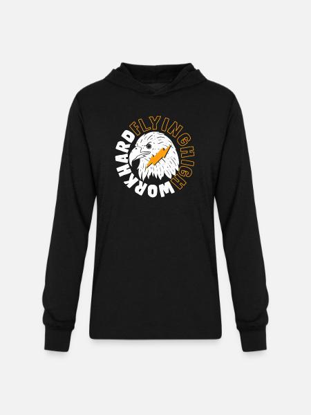 Flying High - Unisex Long Sleeve Hoodie Shirt - black