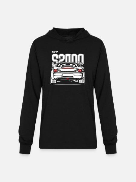 S2000 Ap2abcdabcdabcdwhite Print - Unisex Long Sleeve Hoodie Shirt - black
