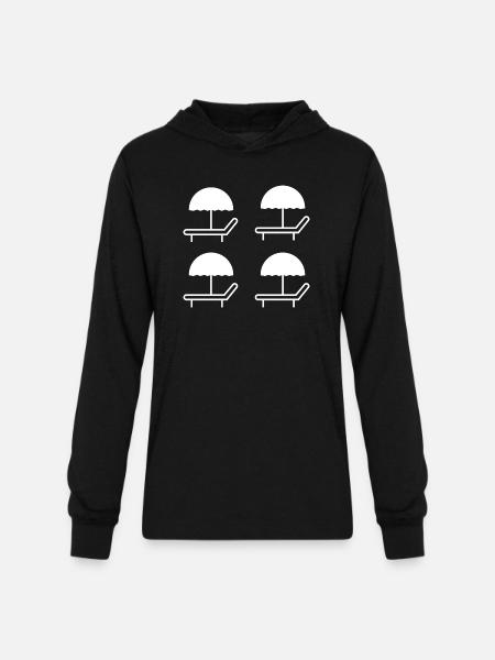 beach umbrella icon - Unisex Long Sleeve Hoodie Shirt - black