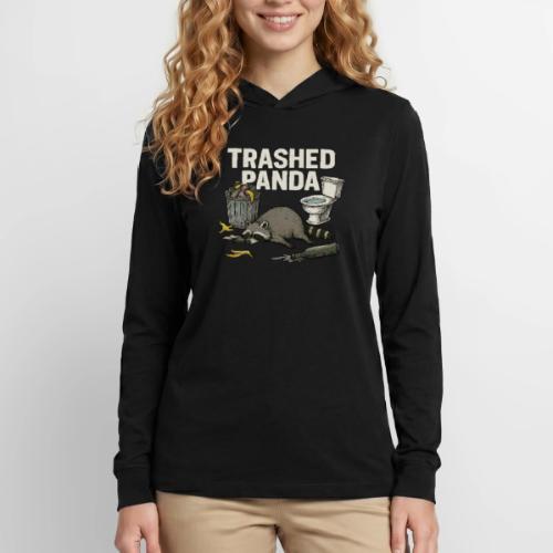 Trashed Panda – Funny Drunk Raccoon Cartoon - Unisex Long Sleeve Hoodie Shirt