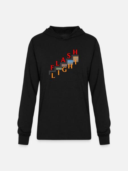 FLASH LIGHT - Unisex Long Sleeve Hoodie Shirt - black