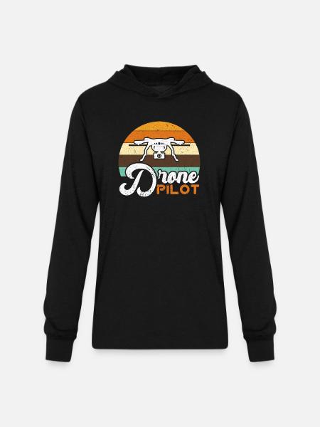 Drone Pilot - Unisex Long Sleeve Hoodie Shirt - black